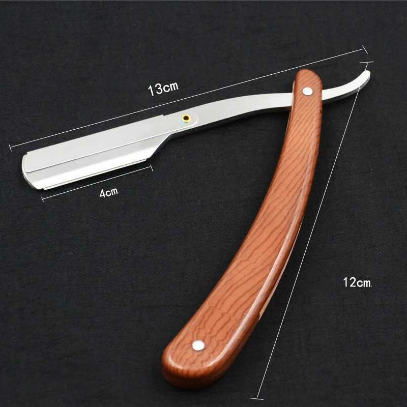 Stainless Steel Folding Shave Knife Beard Straight Razor Hair Dressing Tools Men Manual Convenience Hair Trimmer ShaverM240814