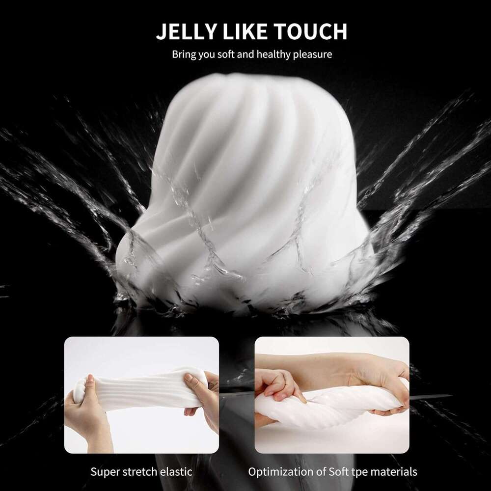 Male vacuum cup, 3D realistic pocket cat cover, reusable soft and elastic adult male sex toy, white