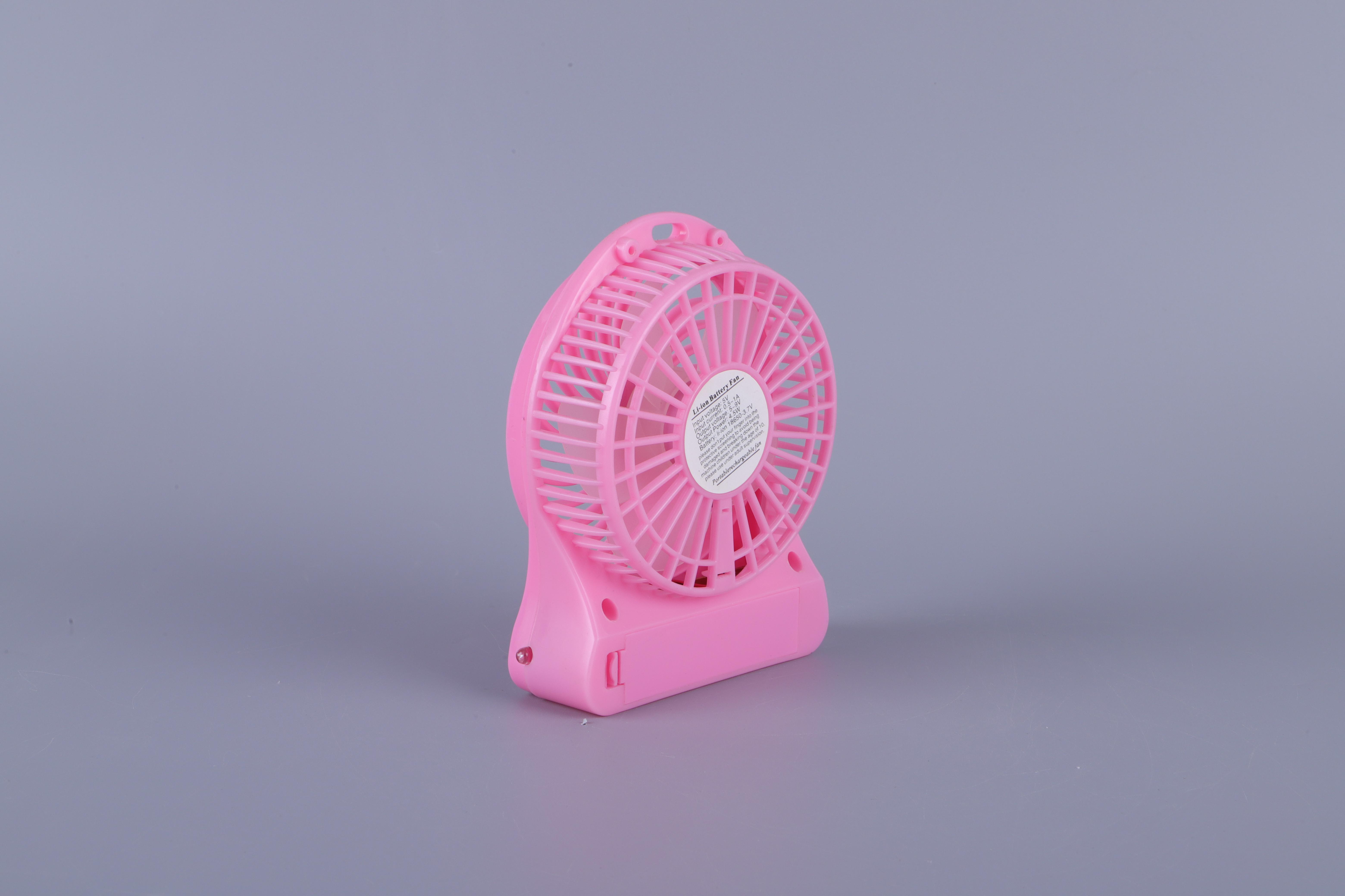 Girl pink electric fan desktop USB small fan silent desktop air conditioning fan in stock