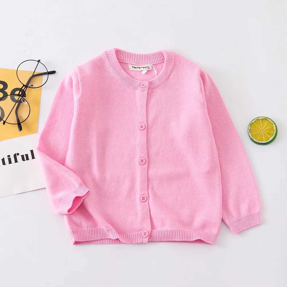 April Autumn Knitted Open Knitted Woolen Sweater Baby Clothing Boys and Girls Sweater Childrens Coat W240813