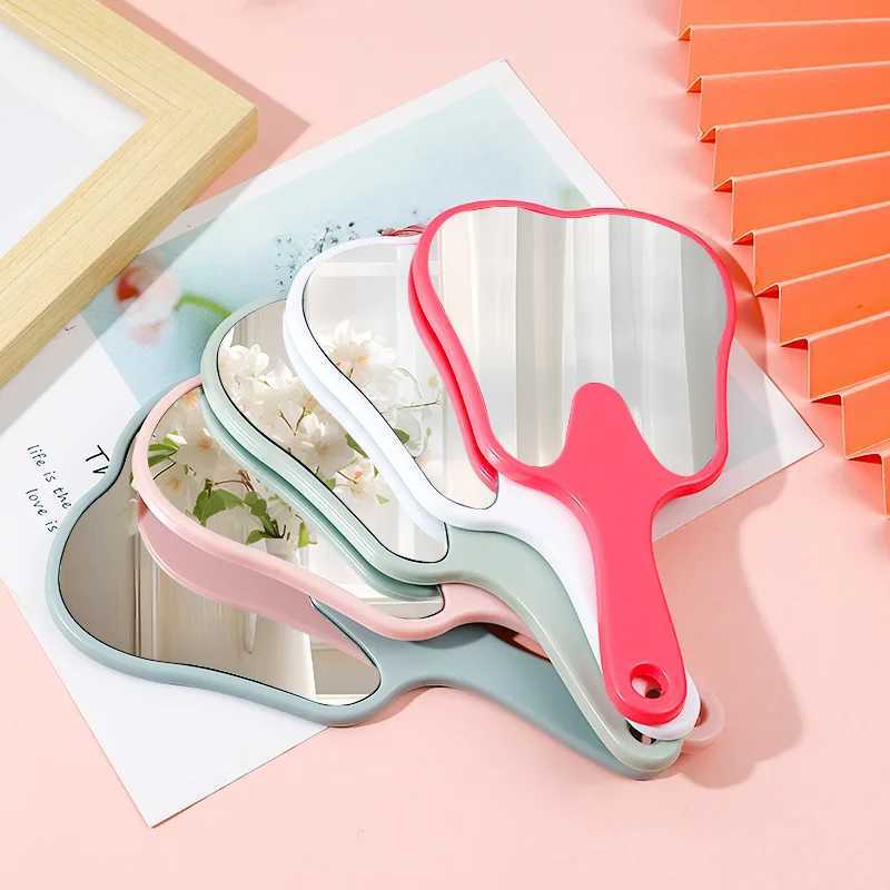 1 dental mirror shaped mirror handheld unbreakable plastic cosmetic mirror dental accessory dental gift W240813