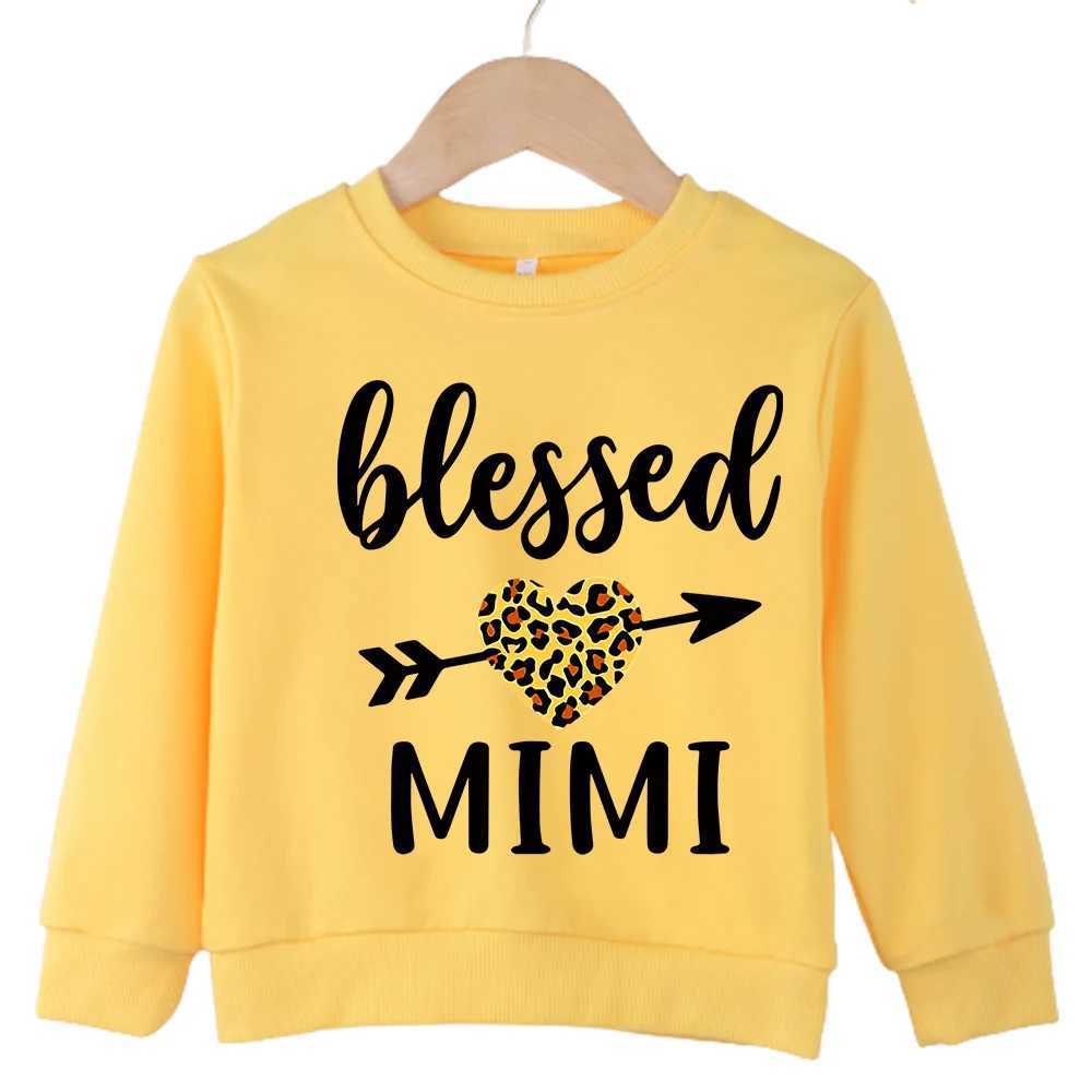 Hot Sell Baby Girls Boy Comfy Sweatshirts Popular Print Blessed Mimi Cute Kids Hoodless Sweater O Neck Top Clothes High QualityY240814