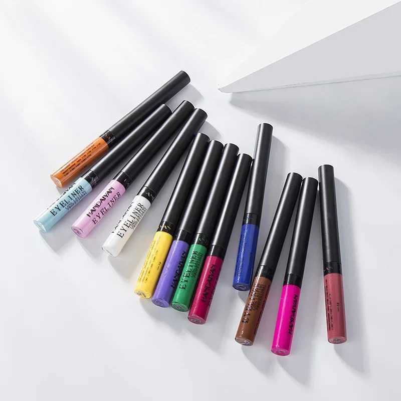 12pc/set Waterproof Color Liquid Eyeliner Set Fluorescent Matte Eye Liner Quick-drying Long-lasting Eyeshadow Makeup Cosmetics Y240813