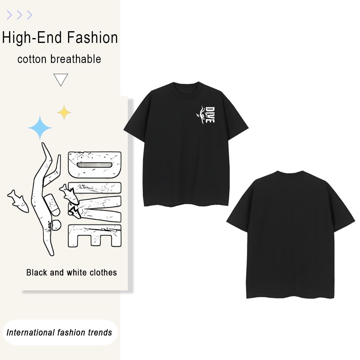 Men T Shirts 230g Pure Cotton painting Casual Beach Breathable Short Sleeve Oversized 3XL 4XL Mens Tshirts Fashion Designer Loose Fit Polos