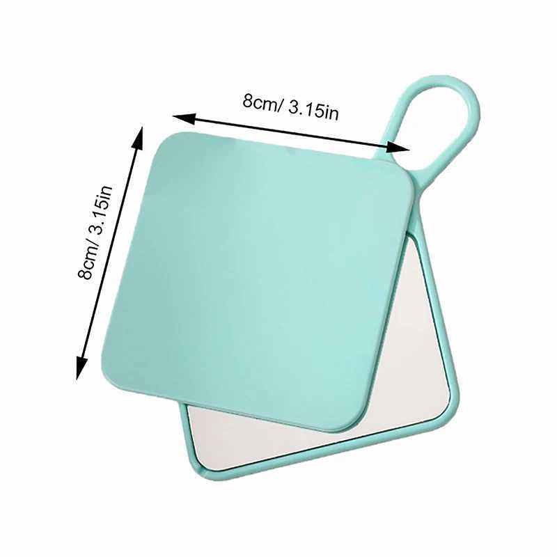 Handheld makeup mirror double-sided mini hexagonal mirror portable pocket folding makeup mirror travel beauty cosmetic tool W240813