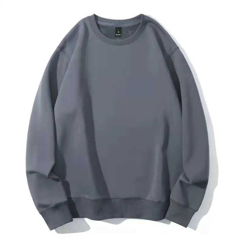 Heavy duty sweater mens 600G plush and thick silver fox velvet color womens dark gray inner layer warm in winterW240729