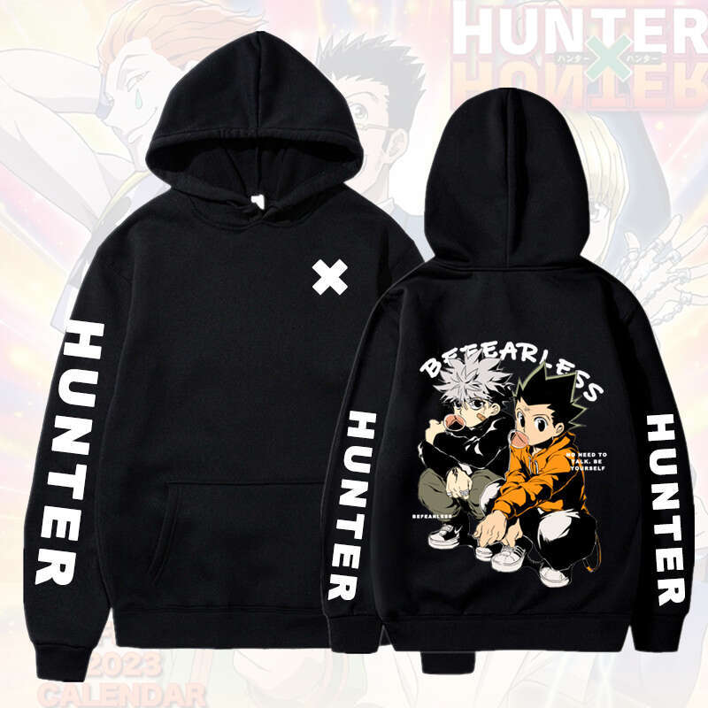 Hunter X Japan Anime Men Women Hoodies Killua Zoldyck Gon Haruku Unisex Pullover Casual Plus Size Sweatshirt Streetwear