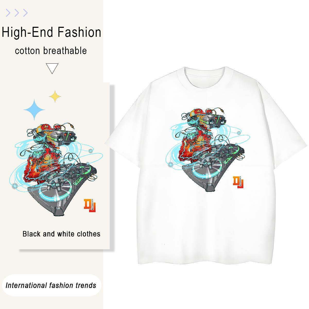 Brand Mens Tshirts Outdoor 230g Cotton DIY Anime Crew Neck ET T-Shirts for Men Customized Clothings