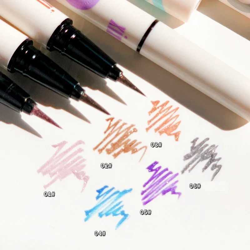 Liquid Aurora Blue Shiny Eye Liner Pen Glitter Phosphorescence Pigment Waterproof Shimmer Sparkling Eyeliners Diamond Eye Makeup Y240813