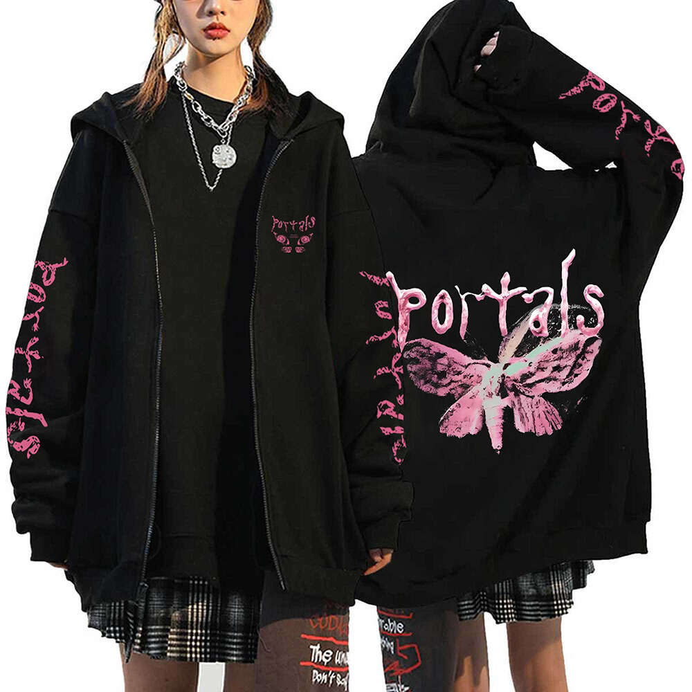 Martinez Melanie Portals Tour Zip Up Hoodies Casual Women Hooded Sweatshirts Popular Trendy Streetwear Zipper Jacket Y2K Coats per