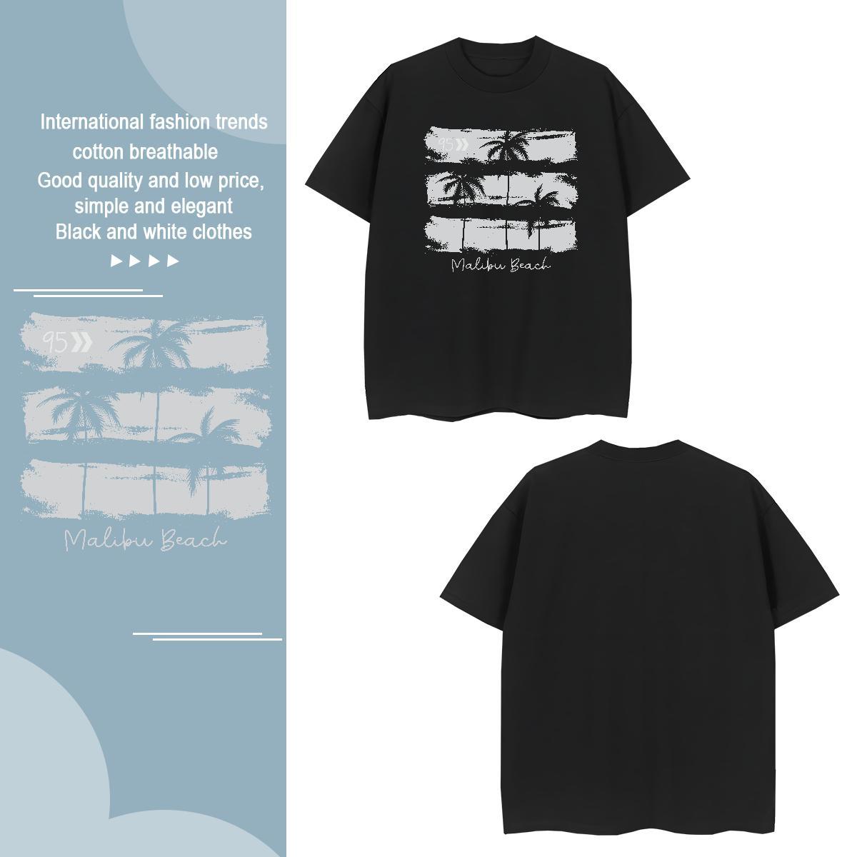High Quality tree Mens T Shirts Street Casual Tshirts 100% Cotton 230g DIY Round Neck Short Sleeve Custom Printed Clothes