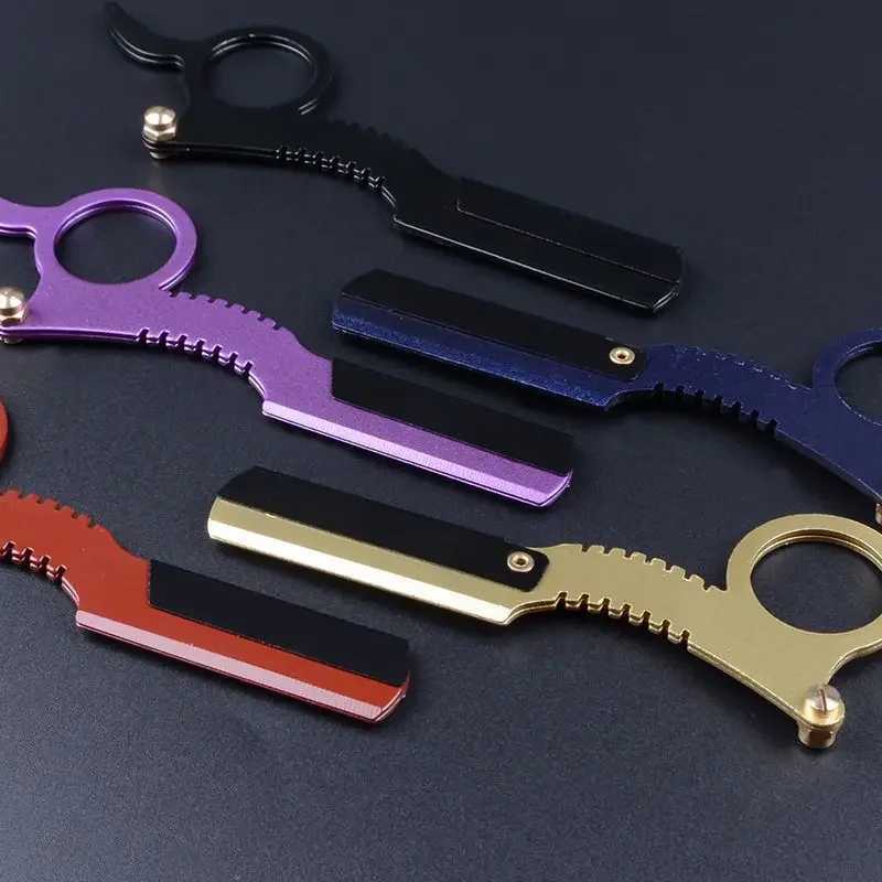 Straight Edge Barber Razor Men Haircut Beard Eyebrow Shaving Tool Manual Depilation Razor Hairdresser Trimming Shaver BarbershopM240814