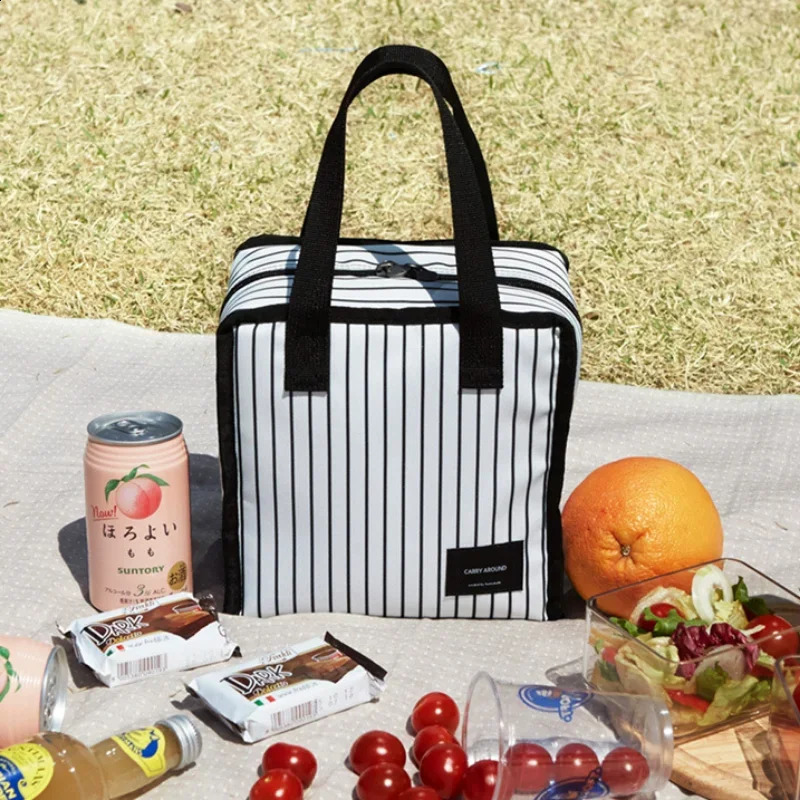 Lunch Bag Office Worker Bring Meals Thermal Pouch Child Picnic Beverage Snack Fruit Keep Fresh Handbags Food Bags 240813