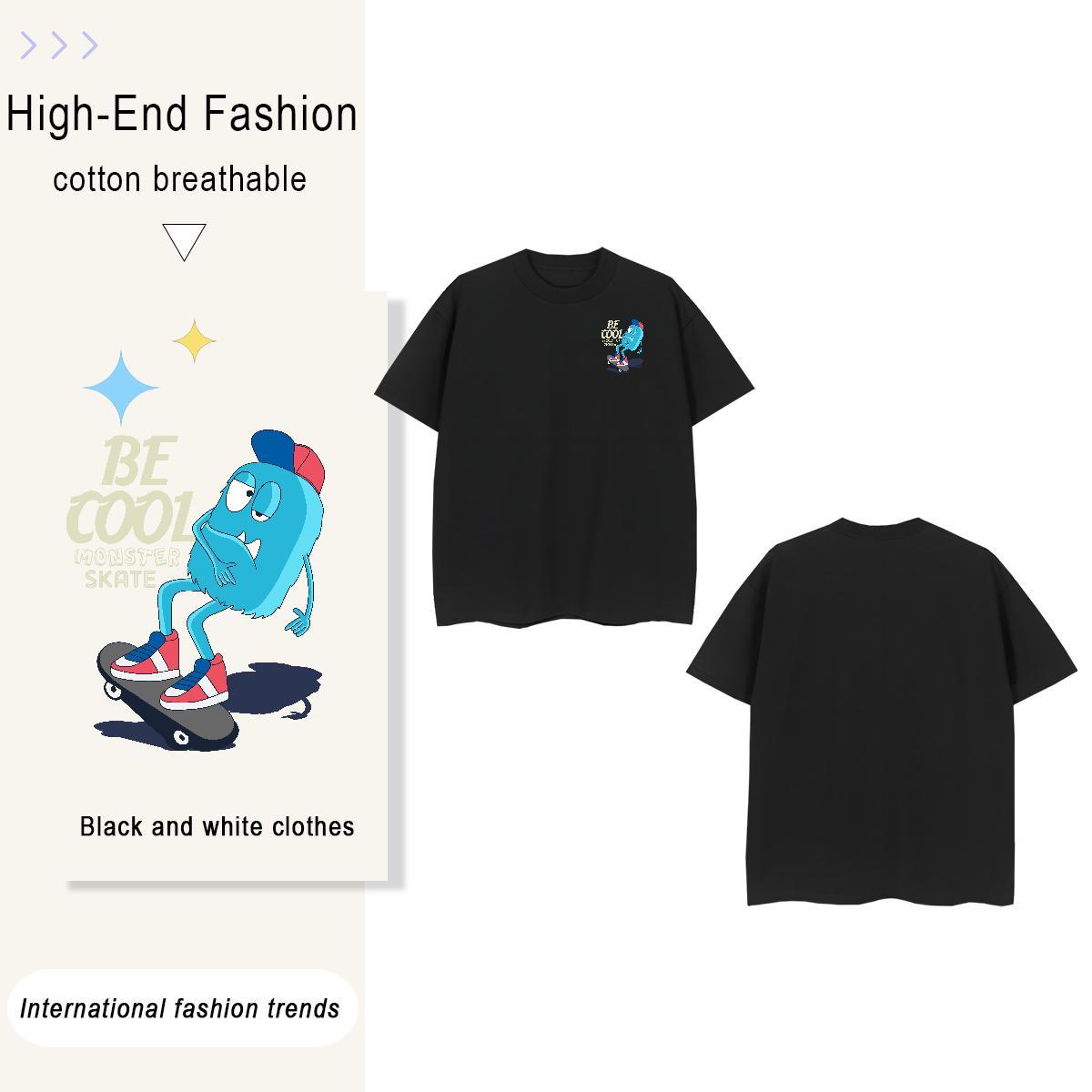 Man T Shirts 230g 100% Cotton America Beach Breathable Crew Neck Plus Size Cartoon Mens Tshirts New TOP Quality Tops Tees