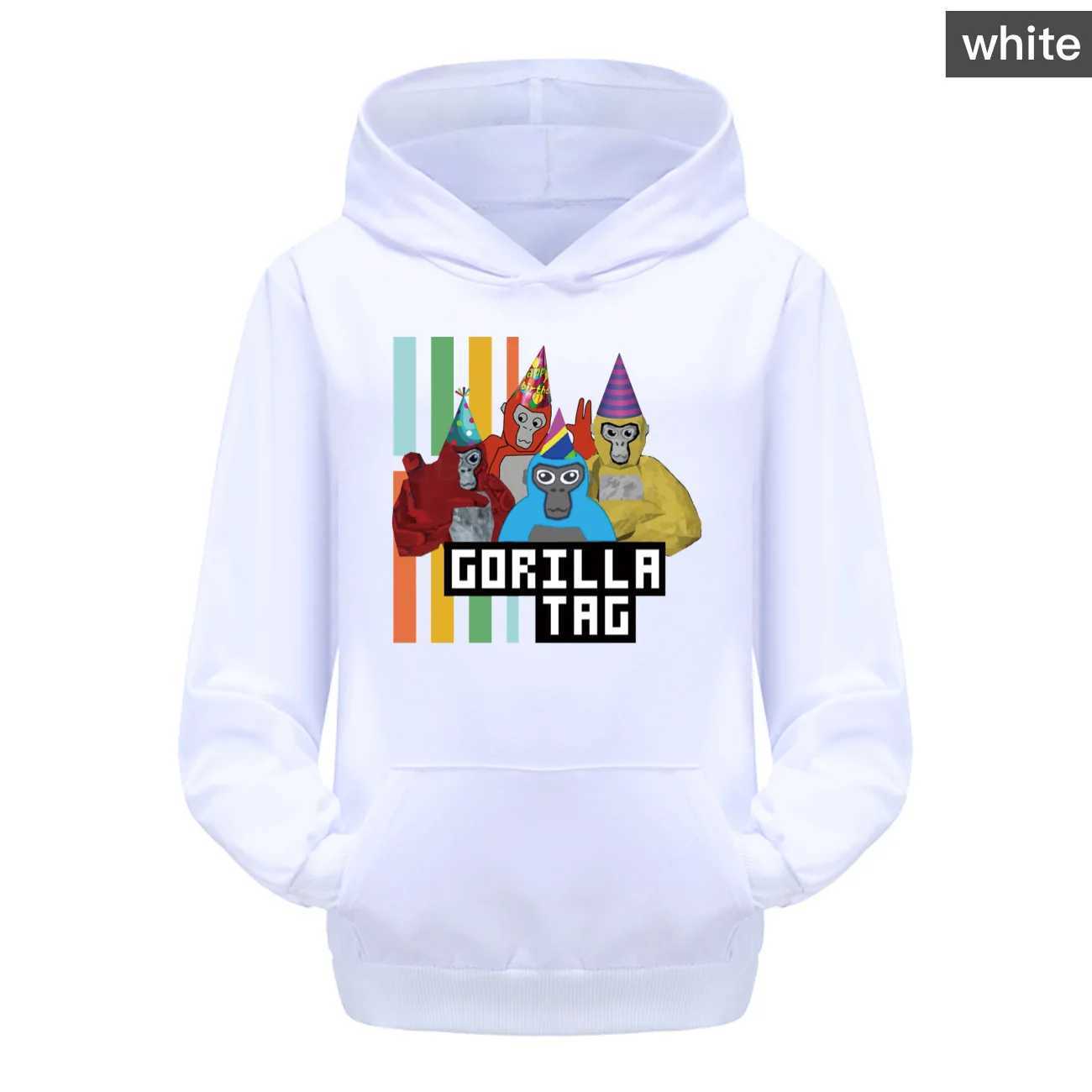 New Gorilla Tag Hoodie Kids Harajuku Games Sweatshirts Boys Girls Original Cartoon Gorilla Print Casual Tops Childrens ClothingY240814