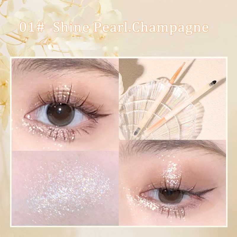 Silky Gel Lying Silkworm Eyeliner Pen Waterproof Matte Shimmer White Beige Makeup Eye Shadow Pencil Smooth Cosmetics Beauty Tool Y240813