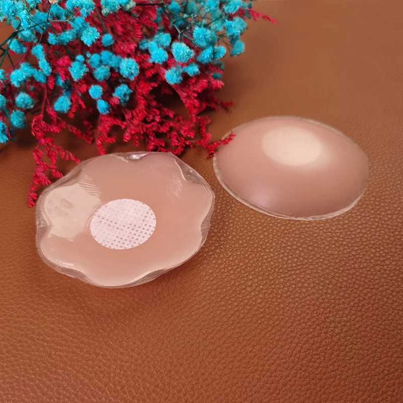 Reusable silicone Nipple cover womens bra sticker breast Petal strapless bra invisible chest pad chest stickerXJ250324