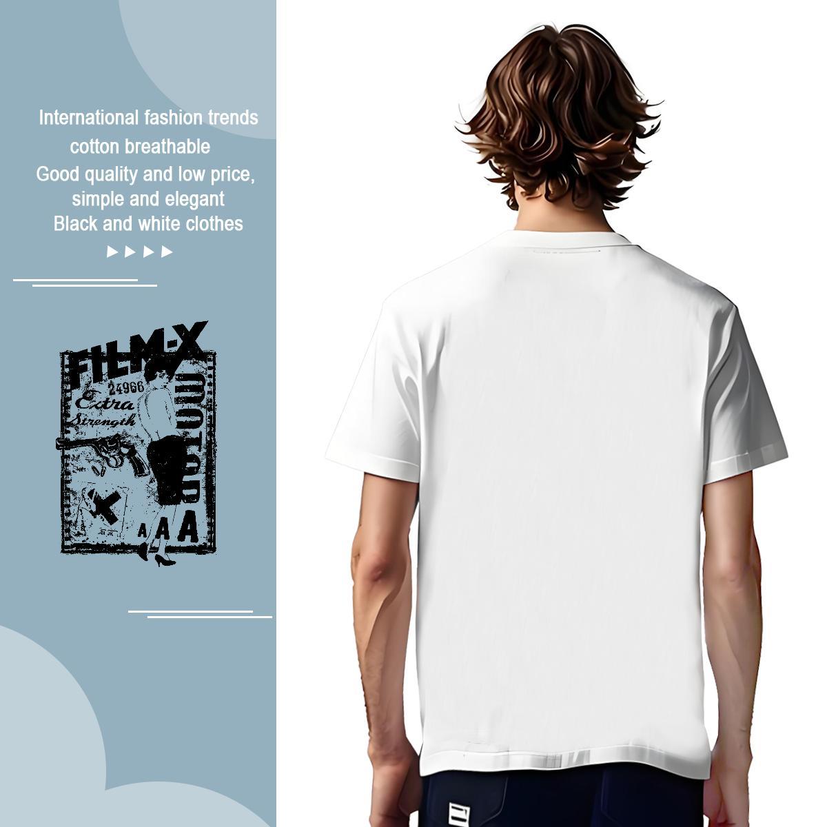 Brand person T Shirt For Man Home Outdoor Couples T Shirts 100% Cotton 230g 2024 Summer Round Neck Short Sleeve Custom Print Plus Size Clothes