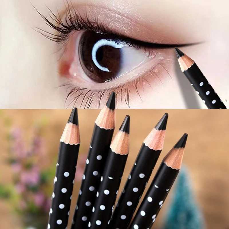 Cool Black Eyeliner Wooden Pencil Waterproof Long Lasting Gel Eye Liner Pen Dots Eyebrow Pencil Makeup Eye Beauty Cosmetics Tool Y240813