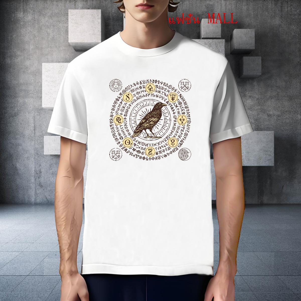 Loose Fit T-Shirts for Men bird O-Neck Short Sleeve Daily Outfit Custom Printing 230g Cotton Men Tops Tees Factory Direct Tops Shirt