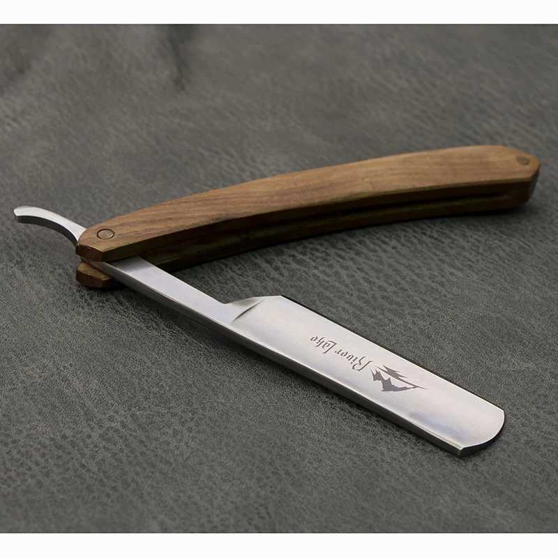 River lake Straight Razor Folding Shaving Knife Professional Men Manual Beard Shaver Stainless Steel Straight Edge BarberM240814