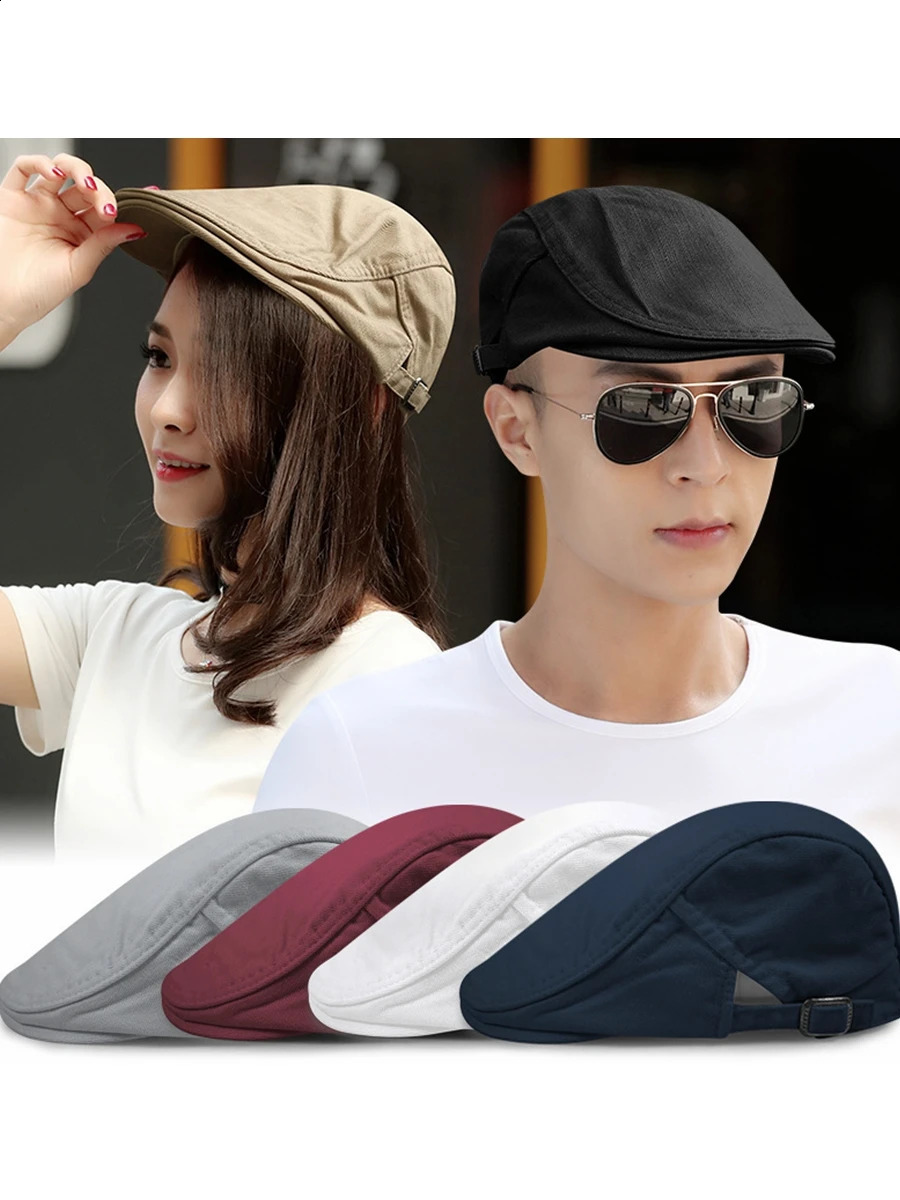 5559CM 6063CM Big Head Mens Ivy Hat Casual s Blank Plain Painted Large Size Beret 240812