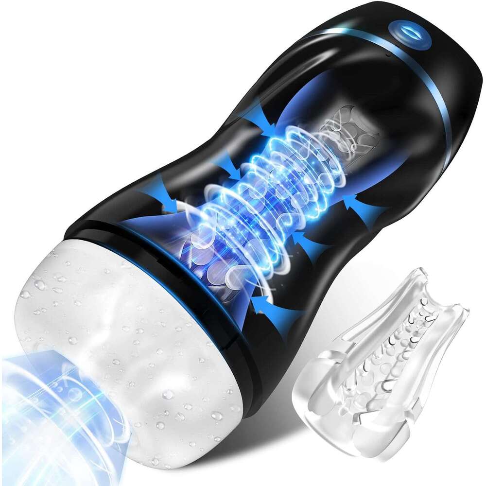 EINSEO Automatic Sucking Male Device - Upgraded Version with 7 Vibration and Suction Hands Free Pocket for Female Male Massager 3D Realistic Texture T