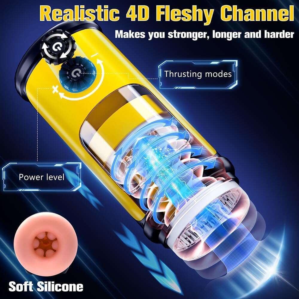 Automatic male sexual toy - Male sexual toy male hands-free device, heated adult toy male pump, 3D textured pocket with 5 thrust modes
