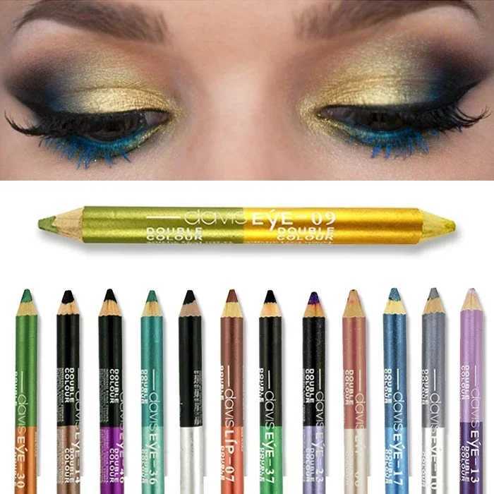 Double-headed eyeshadow Eyeliner Pencil lasting waterproof and not blooming shiny matte durable gel pen 20 color eye cosmetic Y240813