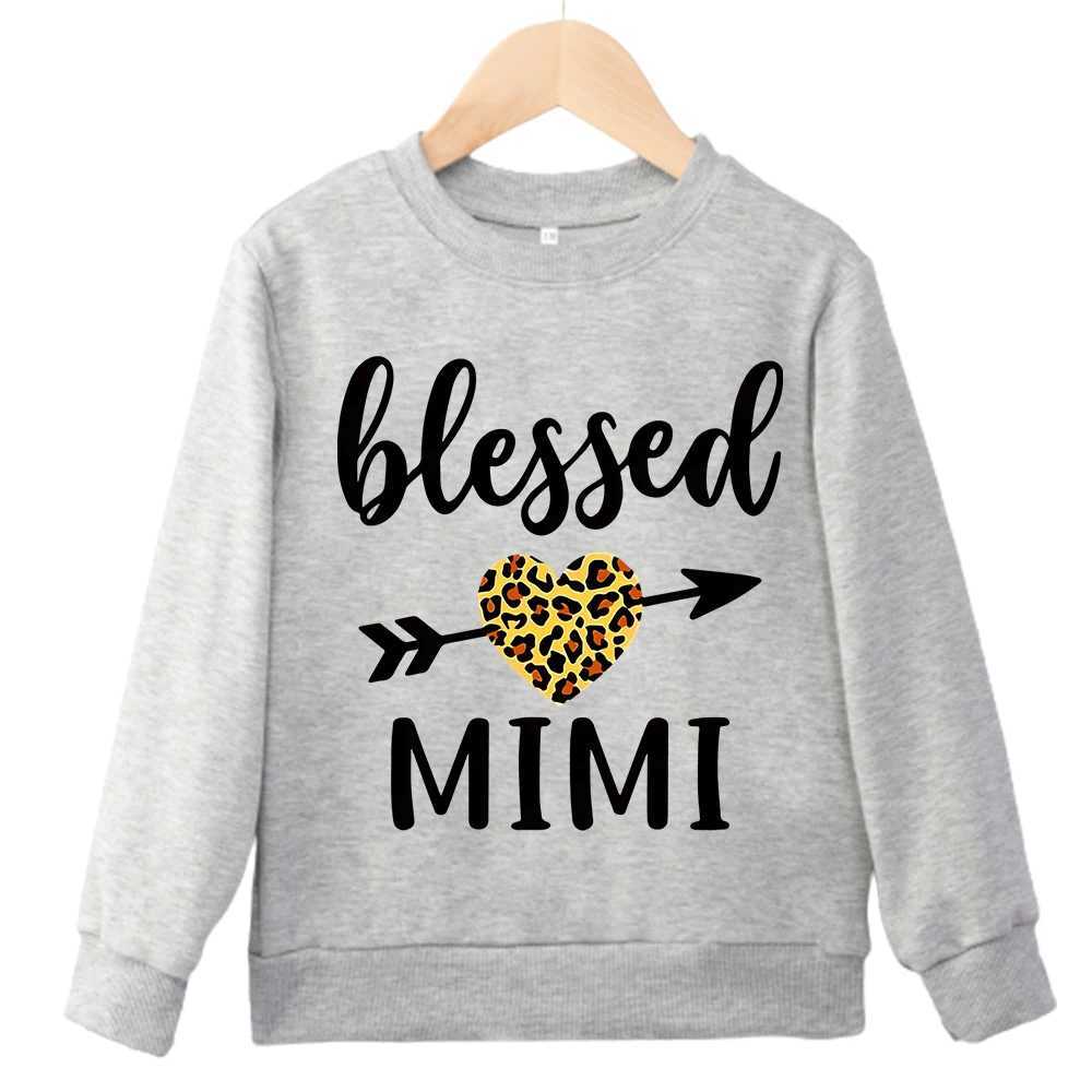 Hot Sell Baby Girls Boy Comfy Sweatshirts Popular Print Blessed Mimi Cute Kids Hoodless Sweater O Neck Top Clothes High QualityY240814
