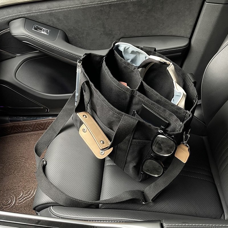 Womens casual canvas handbag with multiple pockets and large capacity adjustable shoulder straps shopping bag 240813