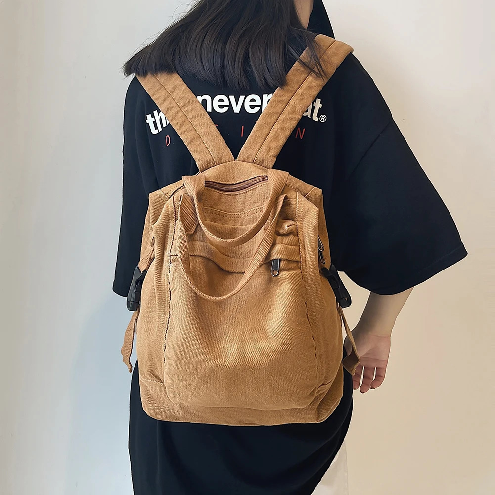 Mini Canvas Backpack for Women Cute Small School Backpack Travel Purse Hippie Y2K Womens Bag Daypack Aesthetic Backpack 240813