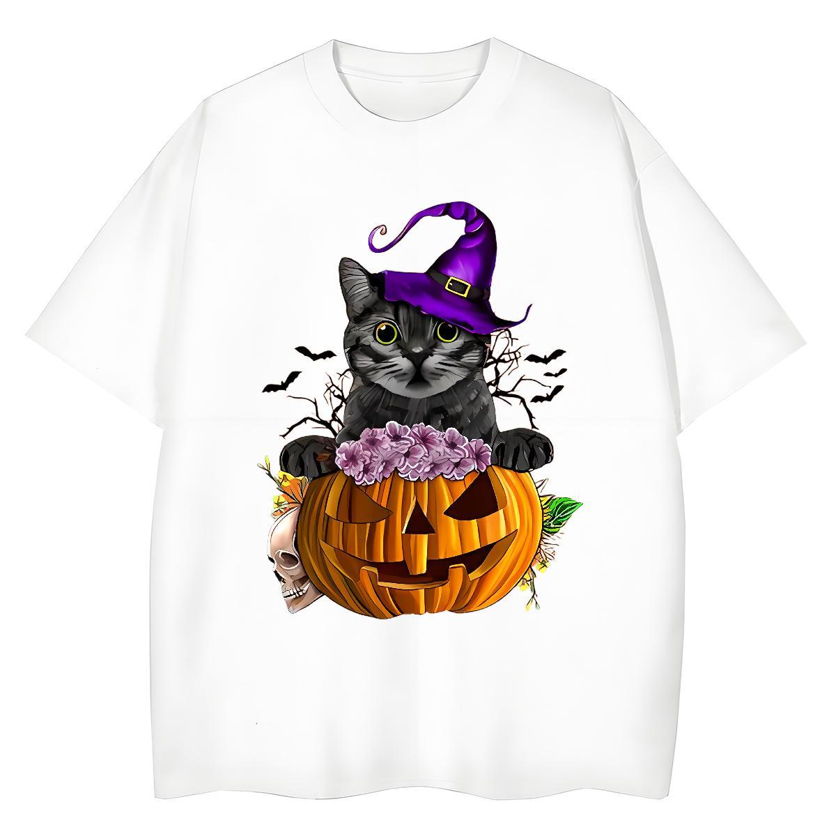 Designer Man T Shirts halloween Breathable Soft Street Skull 230g Pure Cotton Men Tees DIY Tops Shirt