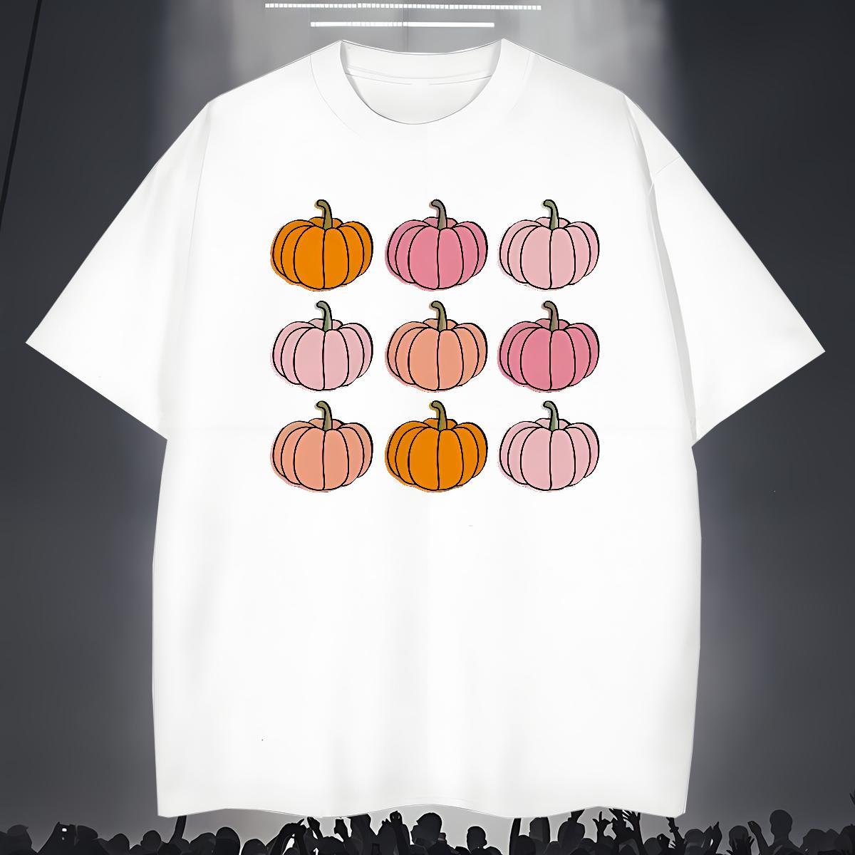 T-Shirts for Men 230g 100% Cotton pumpkin Street Casual Breathable Crew Neck DIY Logo Oversized Men Tshirts Designer Cool Tops Shirt