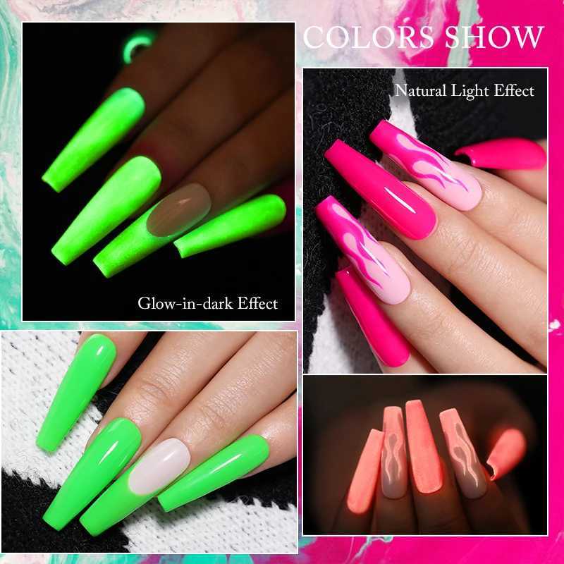 UR SUGAR 7.5ml Fluorescent Glow-In-Dark Gel Nail Polsih Summer Neon Luminous UV LED Nail Art Gel Varnish Manicure DecorationM240814