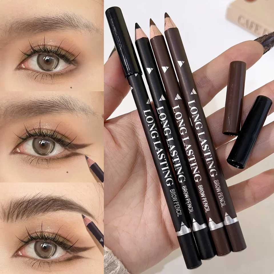 Eyeliner Eyebrow Pencil 2 In 1 Waterproof Non-smudge Quality Professional Makeup Long Lasting Natural Eyeliner Moderate Hardness Y240813