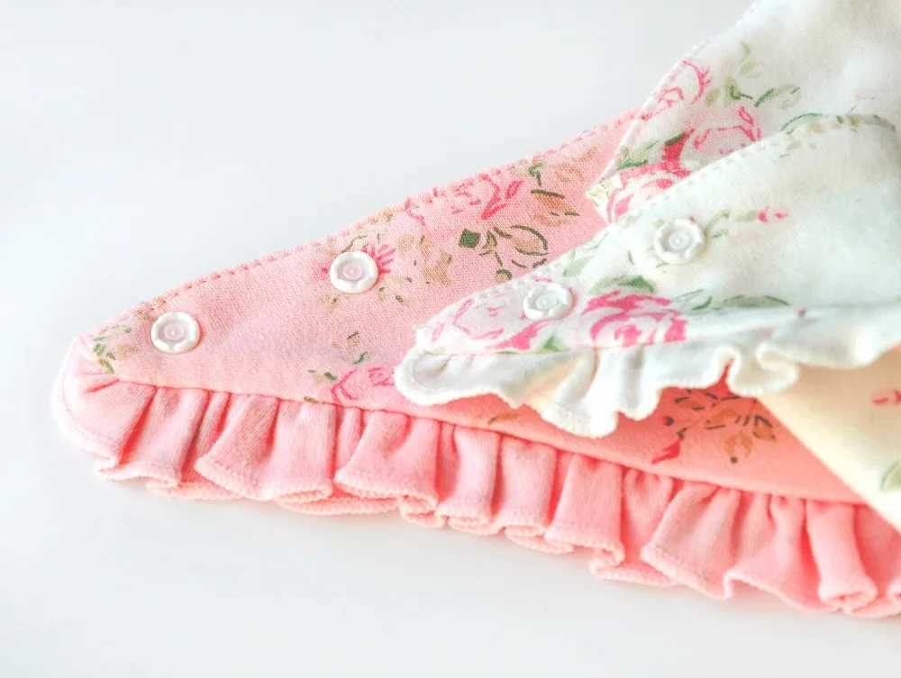 Bibs Burp Cloths Cute Cotton Burp Cloth Triangle Round Lace Bow Princess Super Soft Baby Feeding Drool BibsL4812