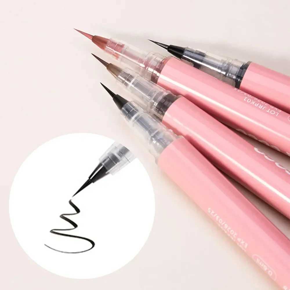 1PC Ultra Thin Silky Matte Liquid Eyeliner Waterproof Non Smudging Lasting Black Brown Pink Lying Silkworm Eye Liner Eyes Makeup Y240813