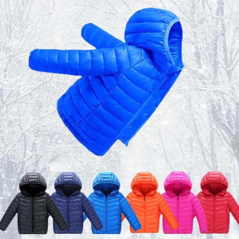 2024 New Fashion Childrens Down Jacket for Boys and Girls Unisex Autumn Warm Hoodie Youth Winter Zipper Jacket 3-12W240814