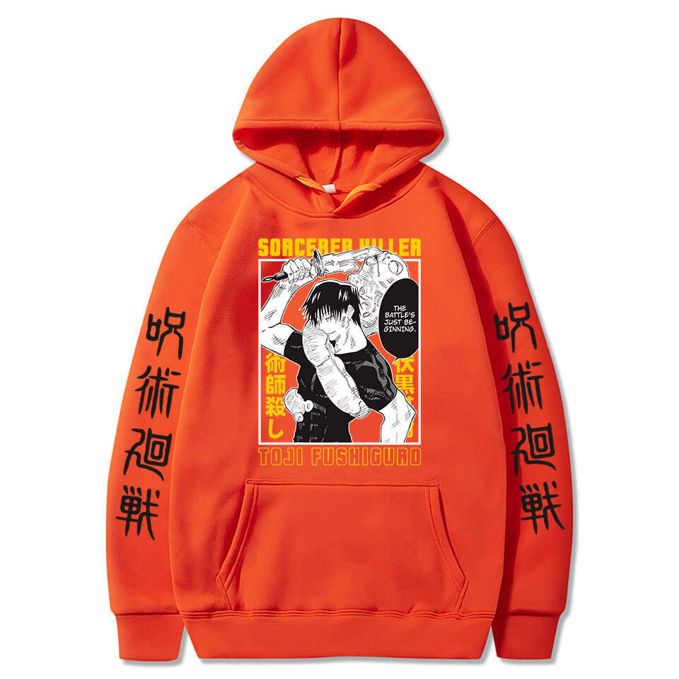 Anime Japan Jujutsu Kaisen Fushiguro Toji Graphic Printed Hooded Men Women Hoodies Plus Size Sweatshirt Haruku Warm Streetwear
