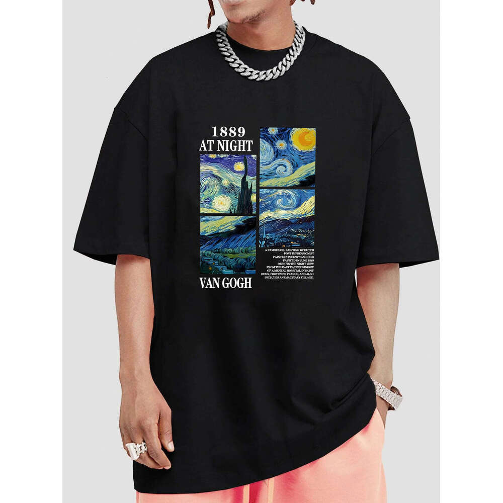 Painting Art Graphic Haruku T-shirts for Women Men Crewneck Oversized Comfortable T Shirts American Style Street Fashion Tees Comtable ees