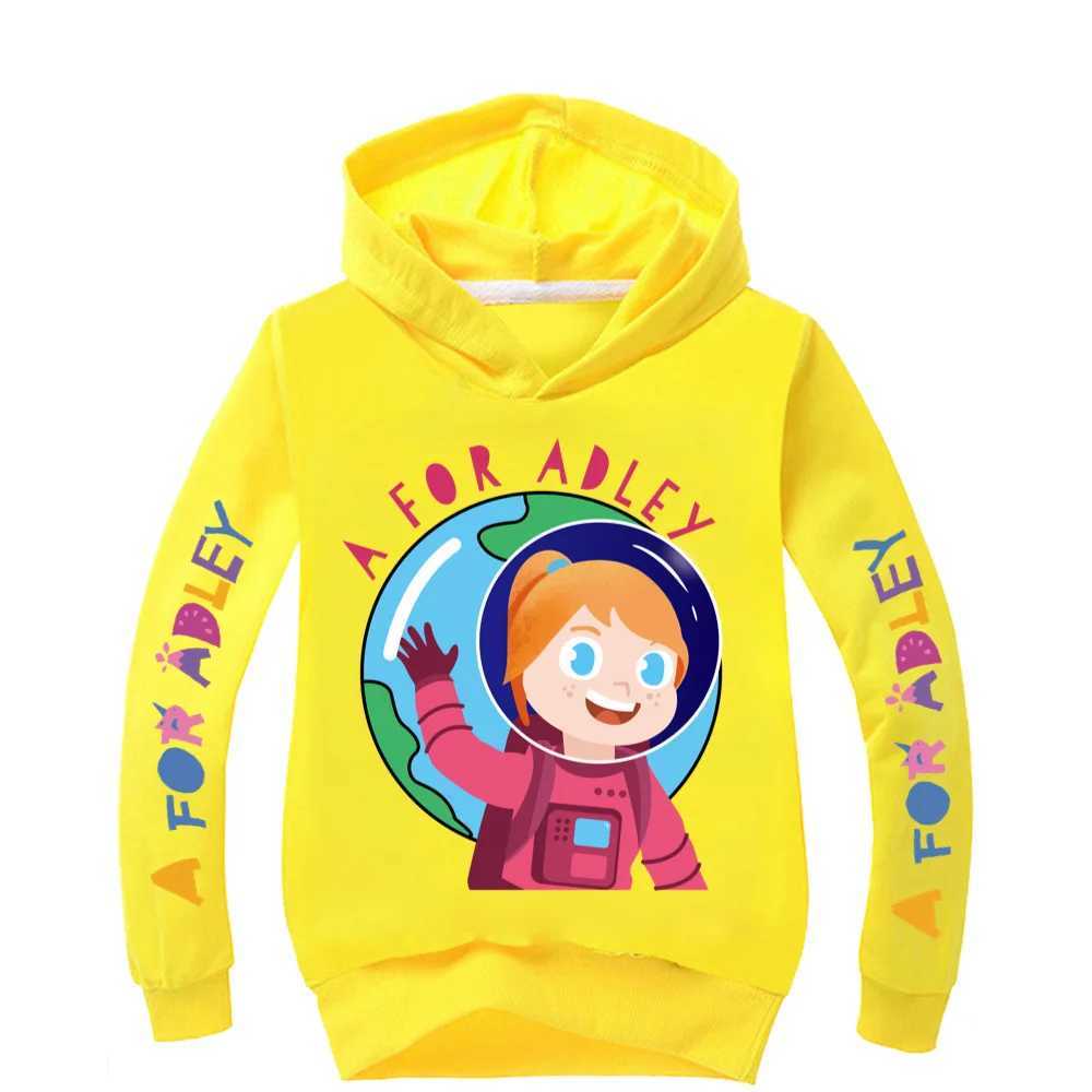 A for Adley Hoody Spring Autumn Boys Girls Pullovers Kids Pure Cotton Hoodie Sweatshirt Long Sleeve Children Clothes SportswearY240814