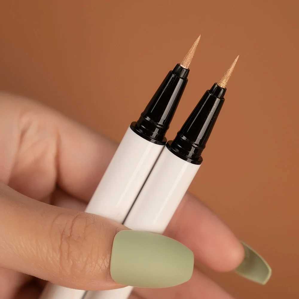 Pink Rose Glitter Eyeshadow Pencil Eyeliner Long-lasting Highlighter Lying Silkworm Pen Cosmetic Makeup Waterproof Liquid Liner Y240813