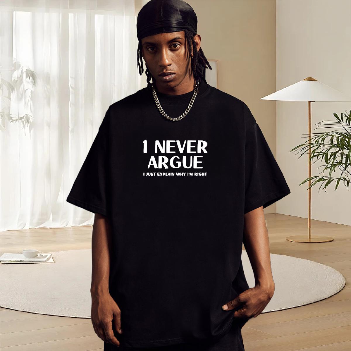 Classic Men Tees Summer Casual 230g Cotton DIY Printed Pure Cotton letter Man T Shirts New Wear