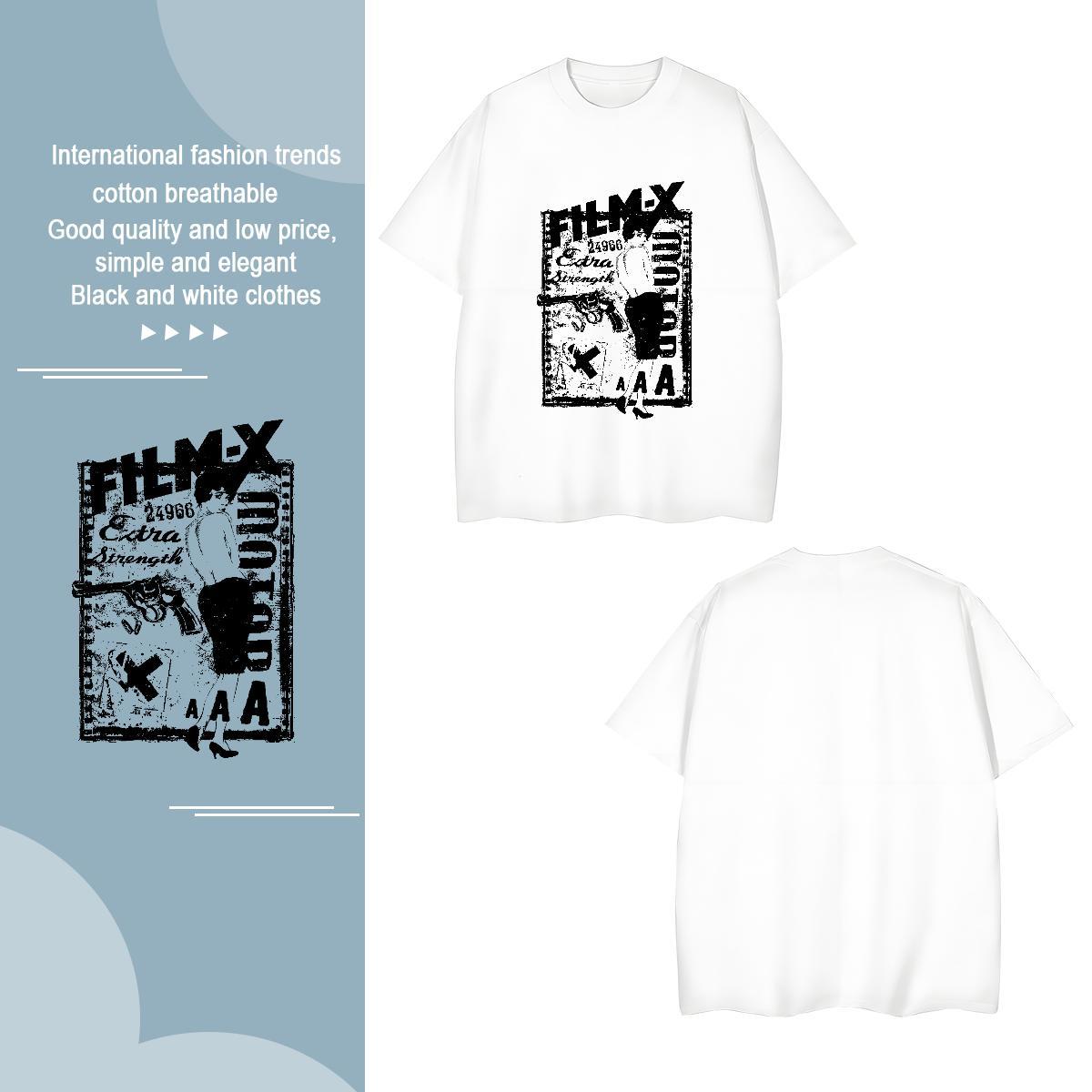Brand person T Shirt For Man Home Outdoor Couples T Shirts 100% Cotton 230g 2024 Summer Round Neck Short Sleeve Custom Print Plus Size Clothes