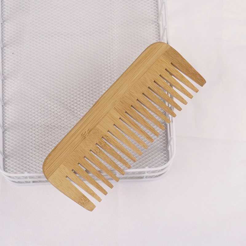 1 professional bamboo and wooden anti-static massage scalp wide teeth wooden massage hair comb hair styling comb W240813