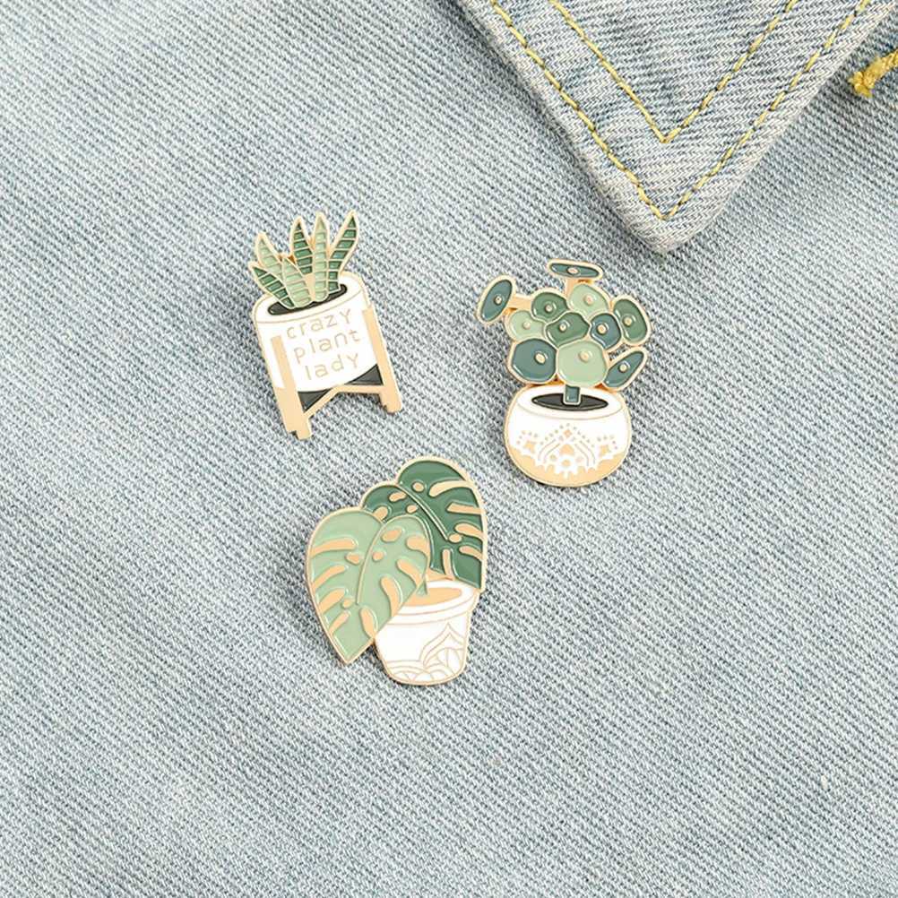 3 pieces of Brooch interesting brooches exquisite clothes Potted Plant fixed letter sweater Miss W240815