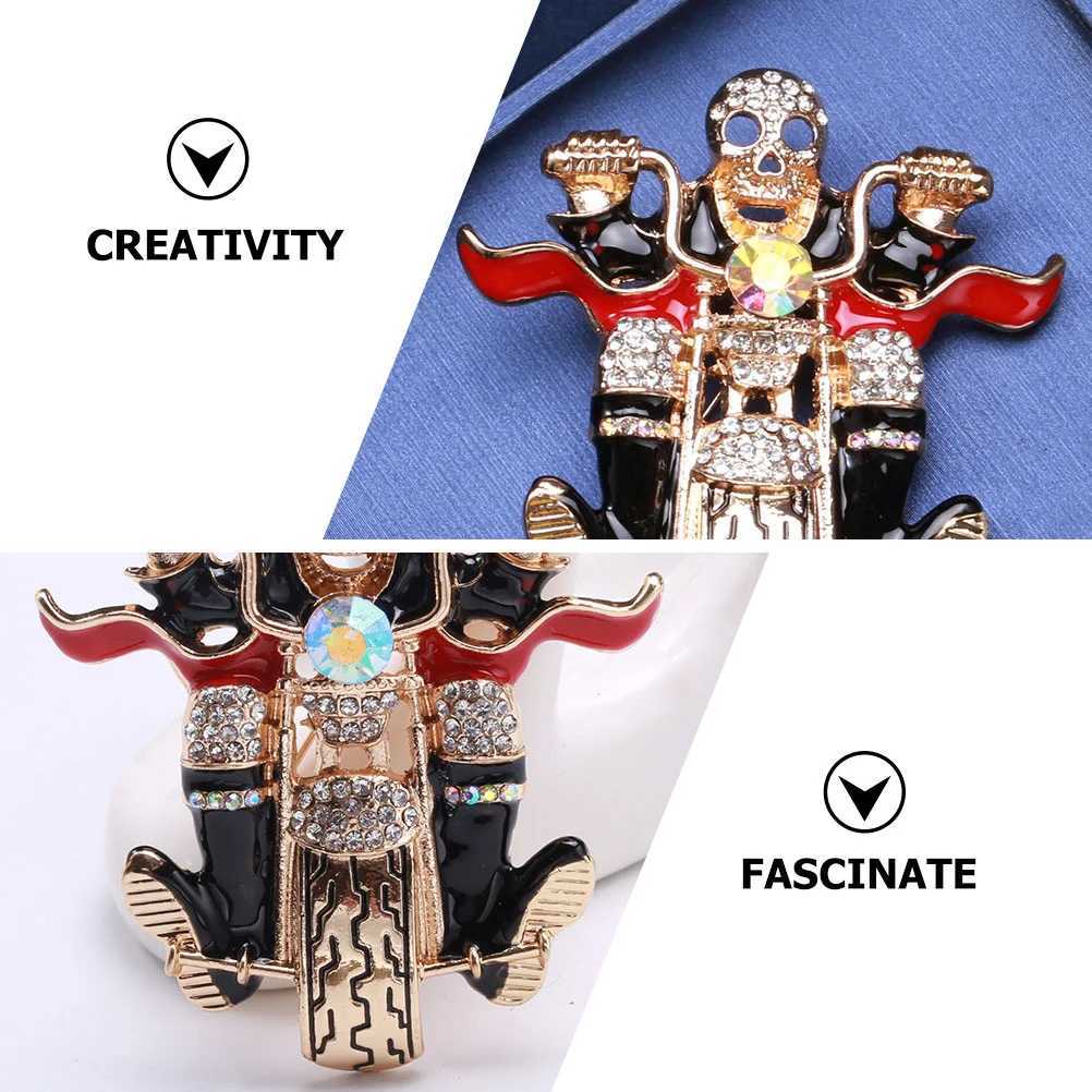 Skeleton brooch party costume decoration Halloween alloy brooch costume lapel brooch unique retro W240815