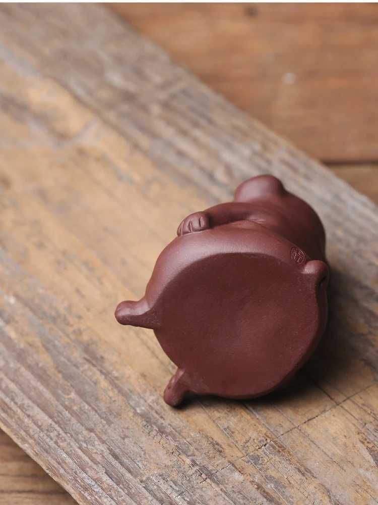 Angry Pug Tea Pet Cute Dog Tea Spirit Figurines Tea Ceremony Utensils Chinese Room Decoration Accessories Zen AnimalXJ240814