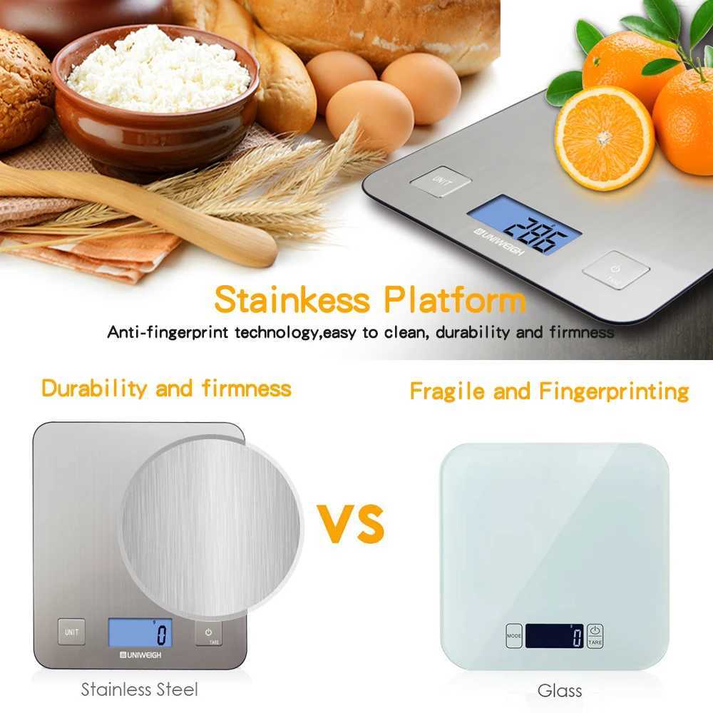 5kg/11lb 0.1oz Digital Kitchen Food Scales Weight Grams and Oz for Weight Loss Cooking and Baking 5 Units with Tare FunctionM240815